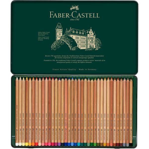 Pastellkritor - FABER-CASTELL - Pitt - 36 färger - Metallåda - Blandat