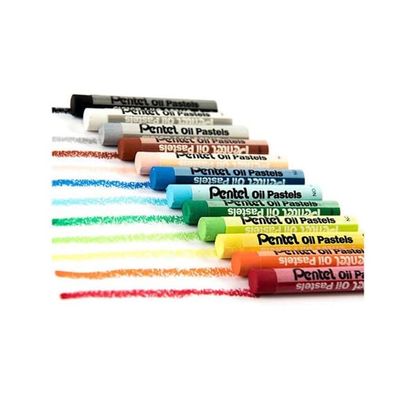 Oljepasteller - Pentel - PHN-12 - 12 färger - Diameter 8mm - Blandat