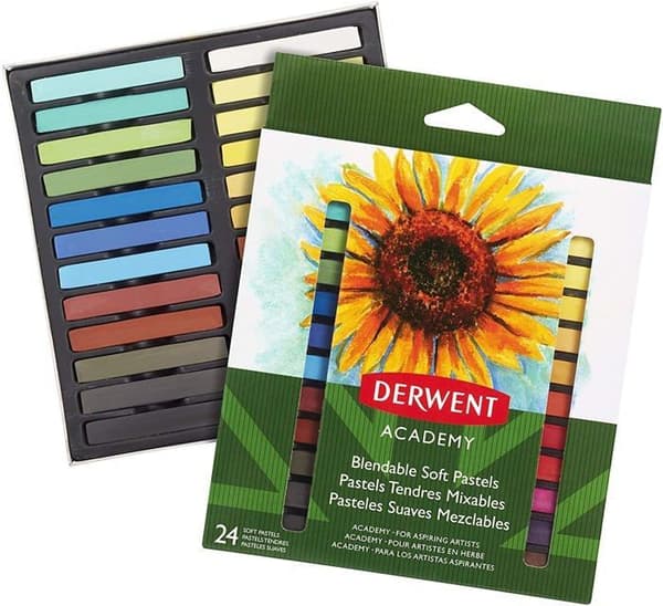 Pastellfärger - Derwent Art Chalk - 98216 - Academy Soft Pastell Color (paket med 24)