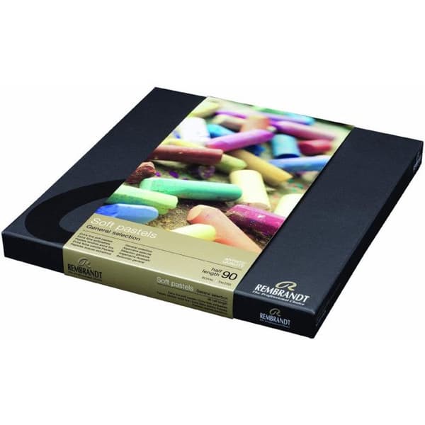 Pastellåda - Rembrandt - 90 halvpasteller - Intense färger - Hög ljusbeständighet - Blandad