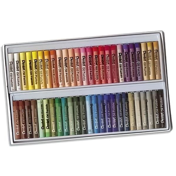 Kartong med 50 Pentel pasteller