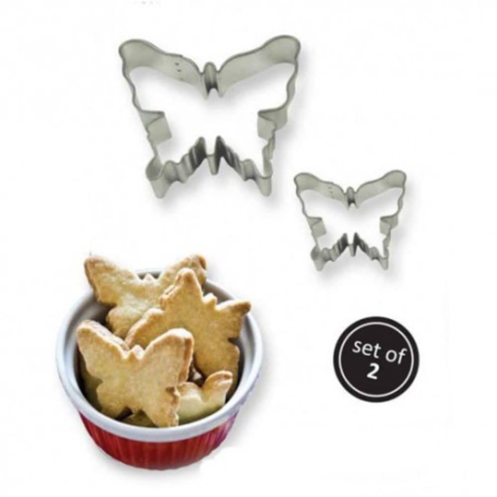 2 st Fjärilar Utstickare i metall PME Sugarcraft