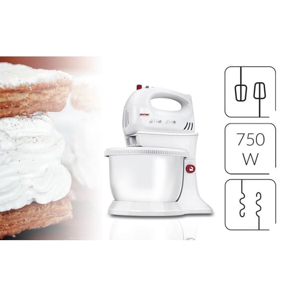 Bakmaskin med Rotationsskål 3,4 L, 5 Hastigheter + Turbo MPM MMR-16Z 750W Vit 14896
