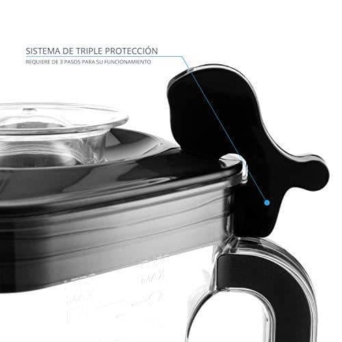 TM Electron tmpba014 Bordsblandare i Tritan 1,8l kapacitet, 1600 W, Stålstruktur och digital skärm, 1600 W i TMPBA01