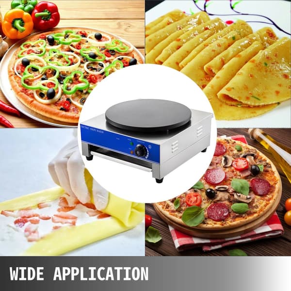 Elektrisk Crepe Maker, Non-Stick Overflade, Ideel til Restauranter og Caféer