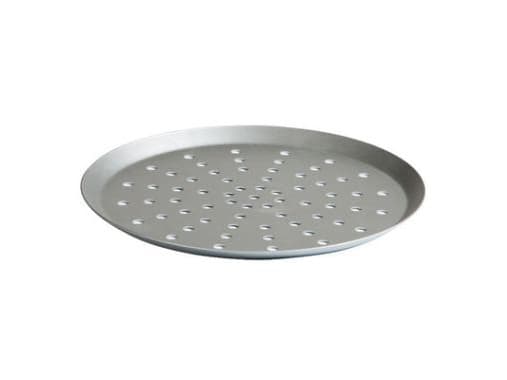 Pizzapan Ø29x1.3 cm med Kant Perforeret Aluminium,stk
