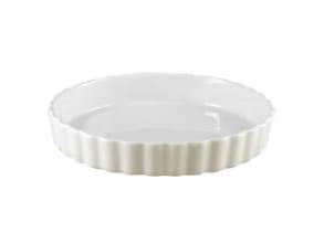 Tærtefad Ø30.5 cm Glat inderside Porcelæn Hvid,stk