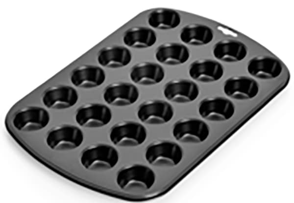 Kaiser 23 0064 6237, Muffinssivuoka, Suorakulmainen, Laskostettu pinta, 230 °C, Musta, Valettu alumiini