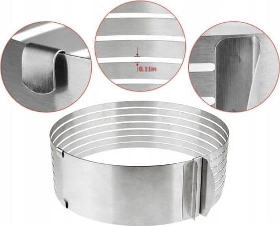 KingHoff OBRĘCZ DO TORTÓW 24-30cm OPASKA REGULOWANA KINGHOFF KH-1474