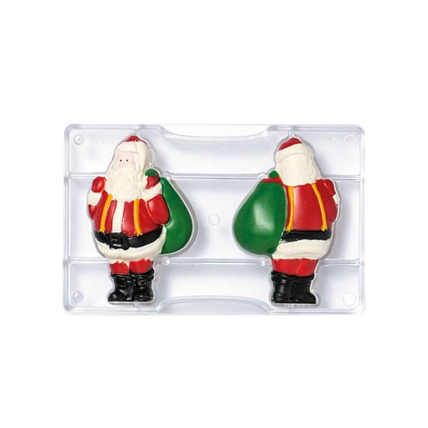 Santa Claus 3D Tomte Pralinform 2st Praliner Polykarbonat Chokladform