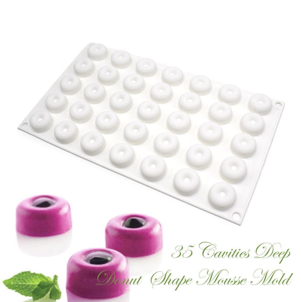 Micro Donut 35 Silikonform Chokladform Pralinform