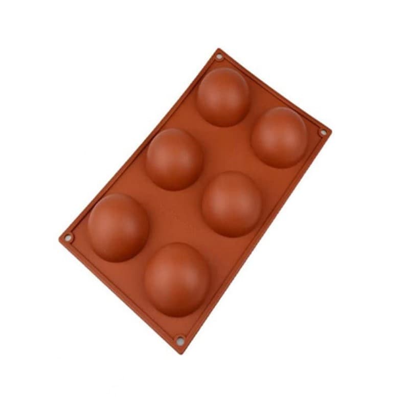 Silikonform för 6 kupoler med 6.6 cm diameter