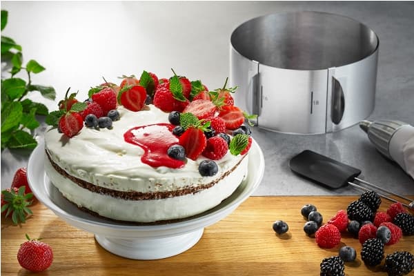 GEFU Tortenring TONDO, Rostfritt stål, Rostfritt stål, 1 styck, 30 cm, 100 mm
