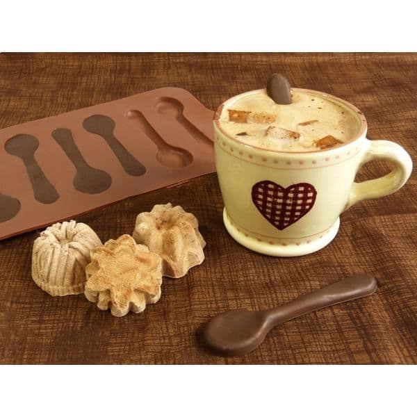 Chokladform - Deco Maison - Små skedar - Silikon - Kompatibel med frys - Diskmaskin