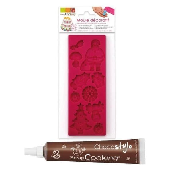 Julens sockerpastaform + Chokladpenna
