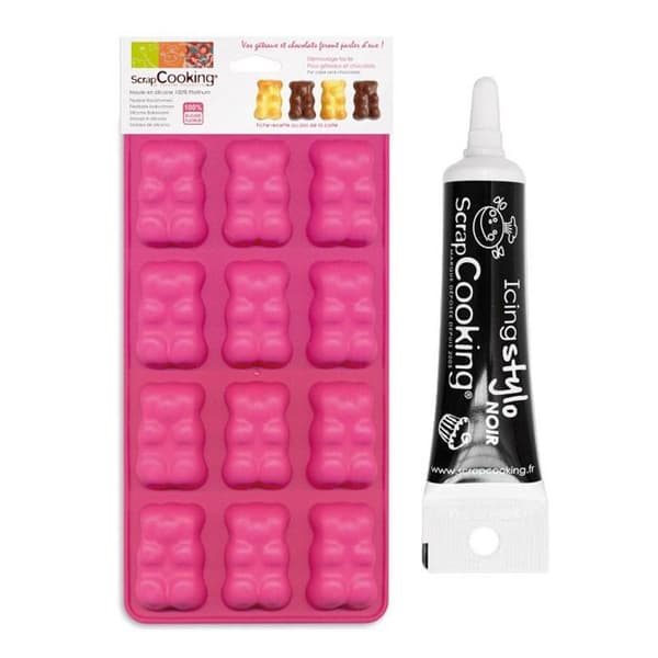 Formar - Ej specificerade - Marshmallow-chokladbjörnar - Rosa färg - Gelningsmedel - Tål inte diskmaskin