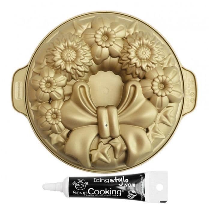 Crown Silikon kakform + svart glasyrpenna