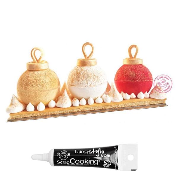 Yule stock form julkulor + svart glasyr penna