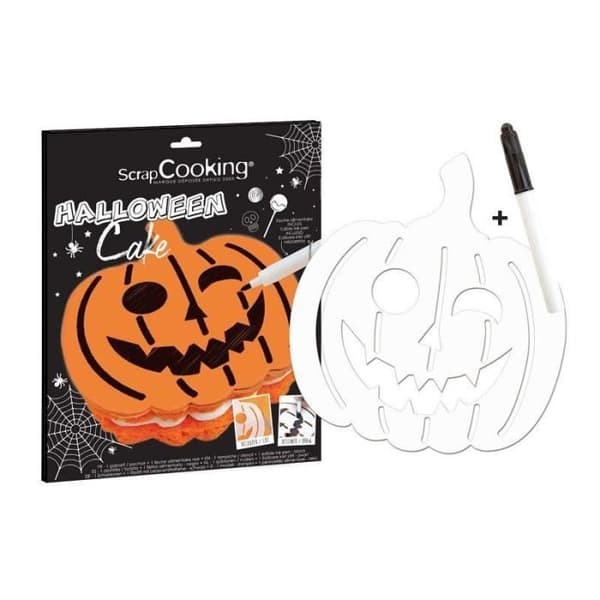 Coffret Halloween Cake - SCRAPCOOKING - En tårta - Plast - 25 cm - Diskmaskinskompatibel
