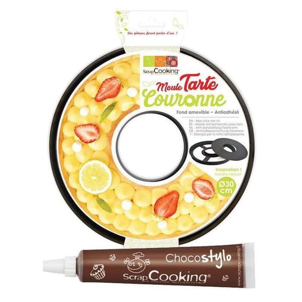 Tartform krona Ø 30 cm + 1 chokladpenna