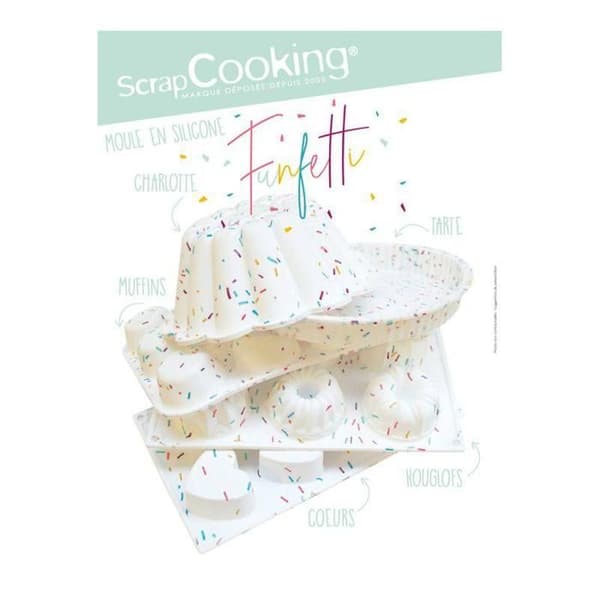 Silikonform 12 muffins - Funfetti