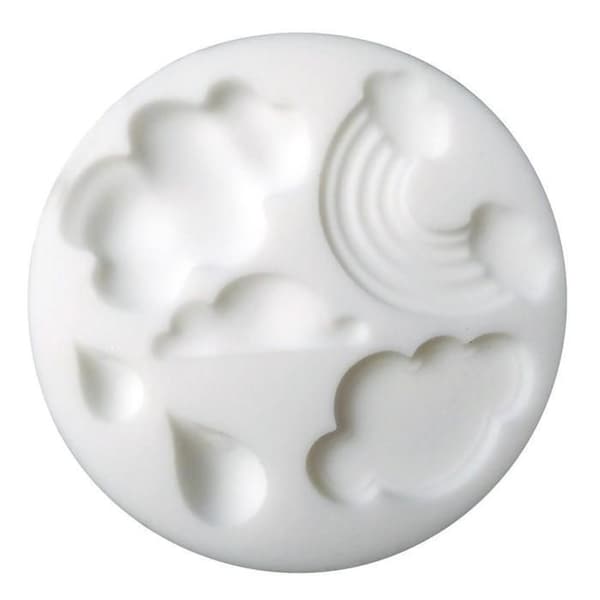 Mini silikonform för polymerlera - Moln
