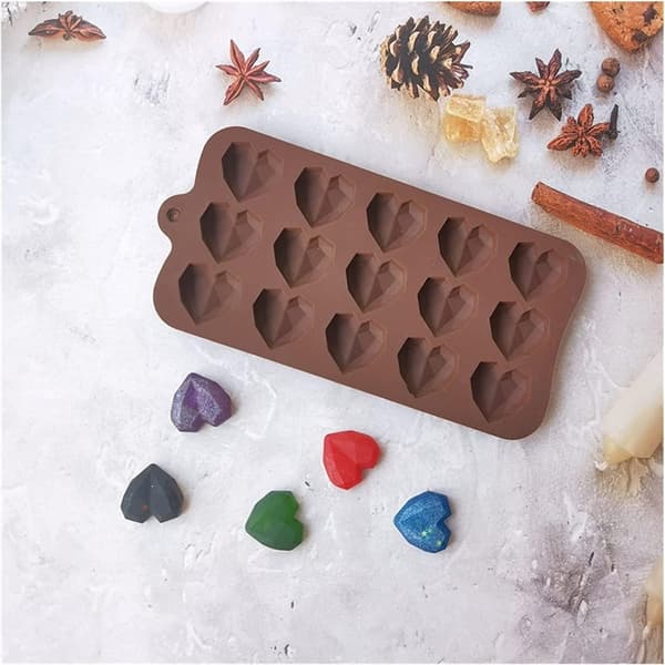 Silikonform for baking - 15 hjerter