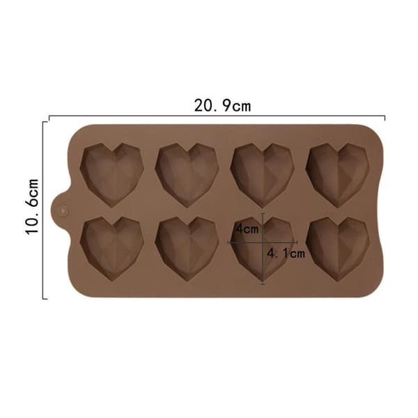 Silikonform for baking - 8 hjerter