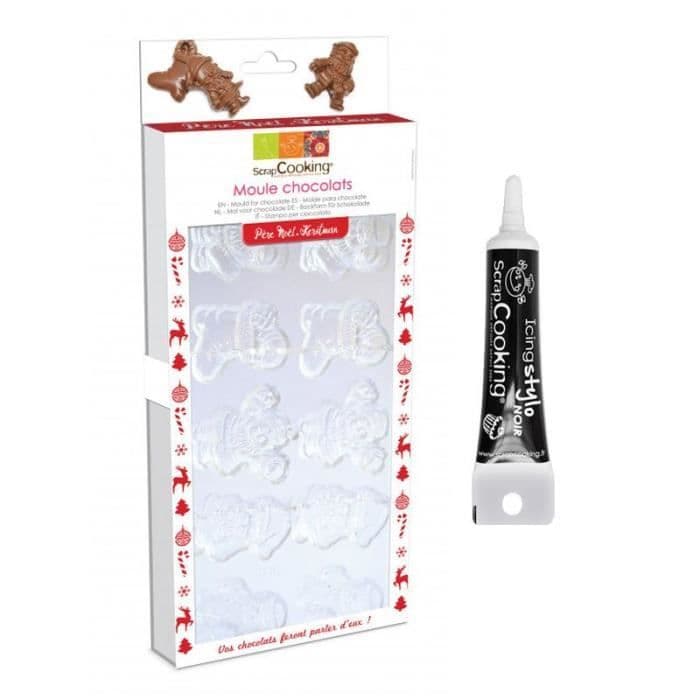 Christmas Rigid Chokladform + Svart glasyrpenna