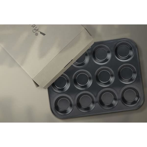 Non-stick muffinsform - MYWAY - 32*24 CM - Kolstål - Lämplig för ugnar