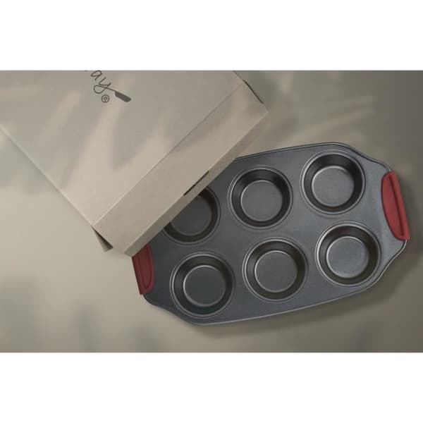Muffinsform med non-stick beläggning - MYWAY - 31*18 CM - Kolstål - Svart - Lämplig för ugnar