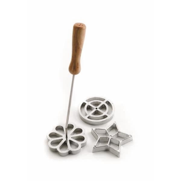 Bakformar - STJÄRNA - BLOMMA - CIRKEL - 25 cm x 7 cm - Paket om 3 - Med recept