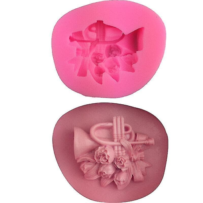 Hmwy sax Tulpan Blommor Form Aromaterapi Gips Mögel-2st