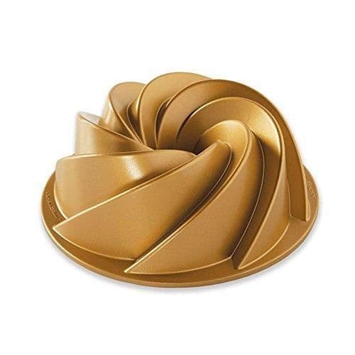NordicWare Kouglofform med filigranräfflor, aluminium, guld, 21,6 x 21,6 x 10,16 cm