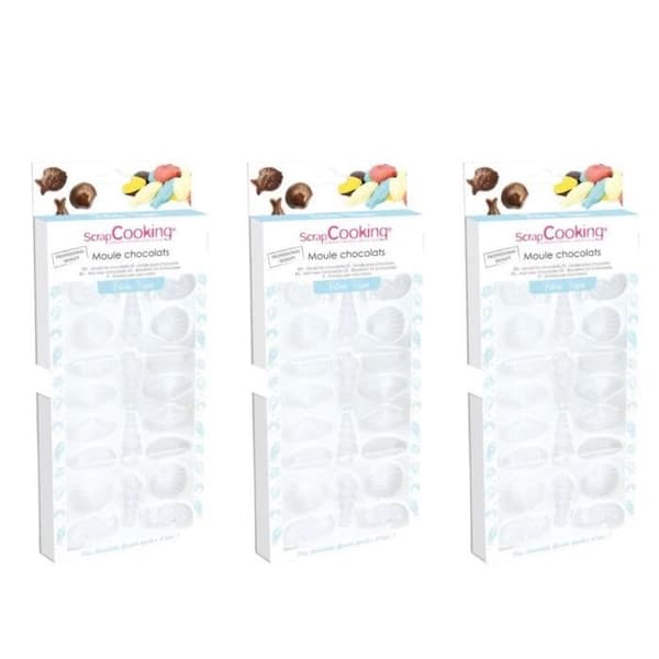Form - SCRAPCOOKING - Chokladfriter - Transparent - Vit - Plast