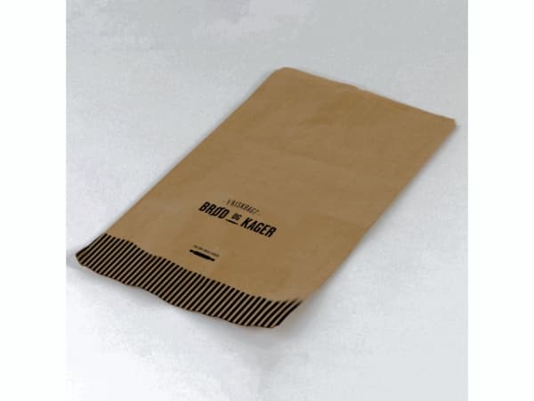 Bageripåse 2,5kg ribbad brun Färskt bröd och kakor 1000 st - (1000 st.)