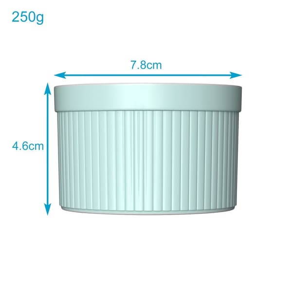 6-delat set Souffléformar av porslin med en storlek på 7.8 x 4.6 cm - Perfekt för att förbereda efterrätt, frukt eller fruktportioner, muffins,
