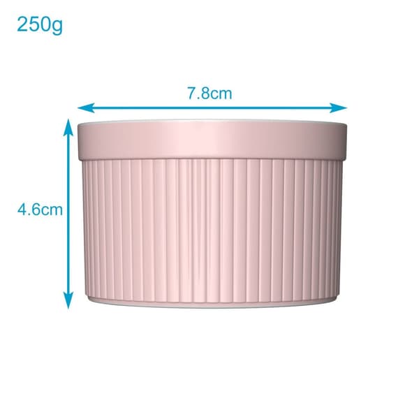 6-delat set Souffléformar av porslin med en storlek på 7.8 x 4.6 cm - Perfekt för att förbereda efterrätt, frukt eller fruktportioner, muffins,