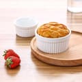 Miniatyrbild 5 av 5: 6-delat set Souffléformar av porslin med en storlek på 7.8 x 4.6 cm - Perfekt för att förbereda efterrätt, frukt eller fruktportioner, muffins,