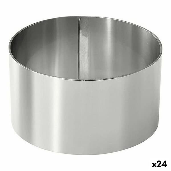Serveringsform Silvrig Rostfritt stål 10 cm 0,8 mm (24 antal) (10 x 4,5 cm)