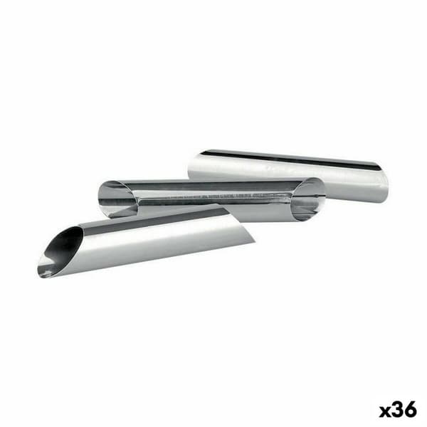 Set med Formar för Bakverk Wooow Rostfritt stål Silvrig Stål 3 Delar 2,5 x 12,5 cm (36 antal) (3 pcs)