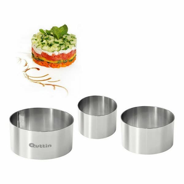 Forme Quttin Rustfrit stål Sølvfarvet 10 x 10 x 5 cm (12 enheder) (3 pcs)
