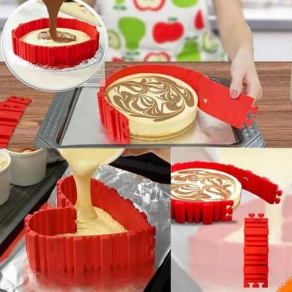 Tårtform - Magic Bake - Silikon - 4st - Non-stick - 19x5,5cm
