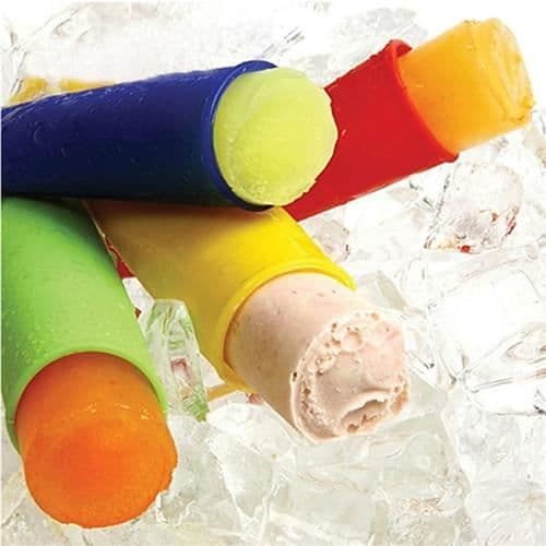 3st silikonisform Push Up Ice Cream Popsicle Mould (slumpmässig färg)