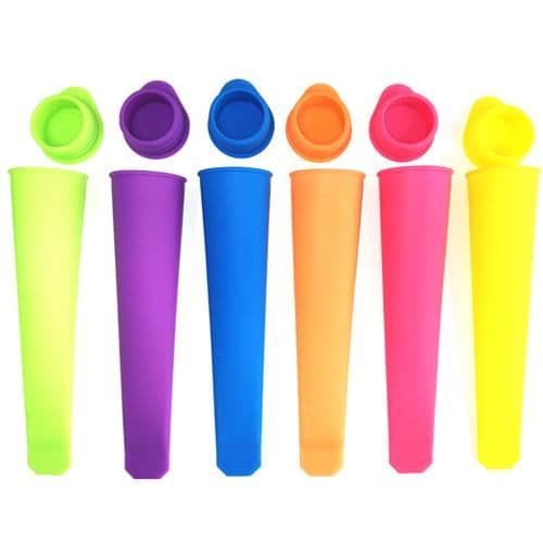 3st silikonisform Push Up Ice Cream Popsicle Mould (slumpmässig färg)