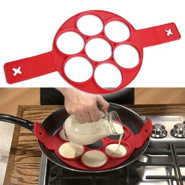 Äggverktyg - Non Stick - Omelettform - Silikon - Miljövänlig - Röd