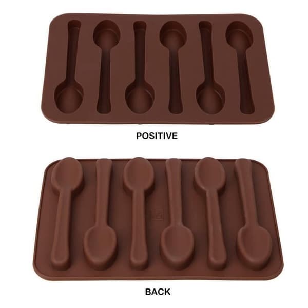 Tårtform, silikonchokladgelé handtvålform, 3D-skedformad silikonform, dekorationsverktyg
