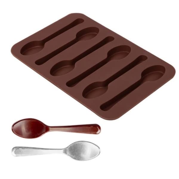 Tårtform, silikonchokladgelé handtvålform, 3D-skedformad silikonform, dekorationsverktyg