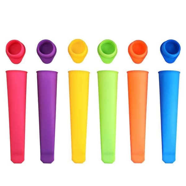 Set med glassformar - MULTIFÄRGAD - 6 delar - Silikon - Lätt att rengöra - BPA-fri