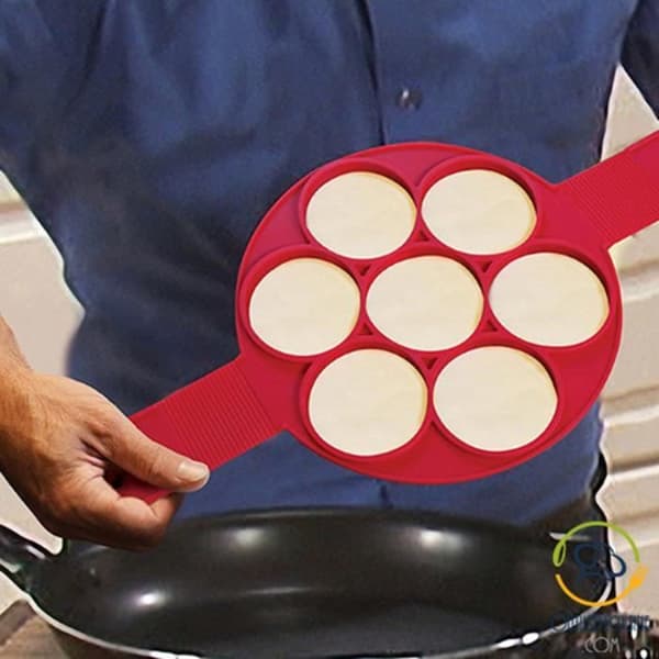 Pannkaksform - Pancake Maker - Silikon - 40 x 23 x 1,5 cm - 7 pannkakor på en gång - Praktiskt och säkert